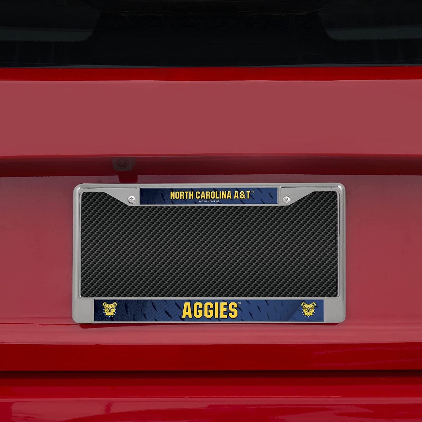 Kansas City Chiefs 3 Time Super Bowl Champions Metal License Plate Frame Chrome Tag Cover