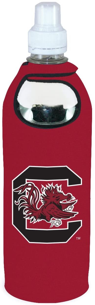 South Carolina Gamecocks USC 1/2 Liter Water Bottle Neoprene Beverage Insulator Holder Cooler with Clip University of
