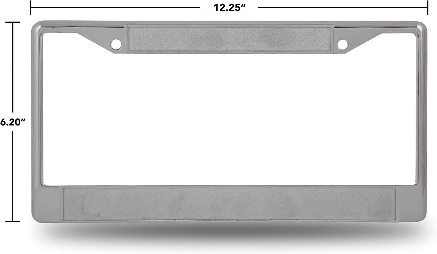Sacramento Kings Black Metal License Plate Frame Chrome Tag Cover 6x12 Inch