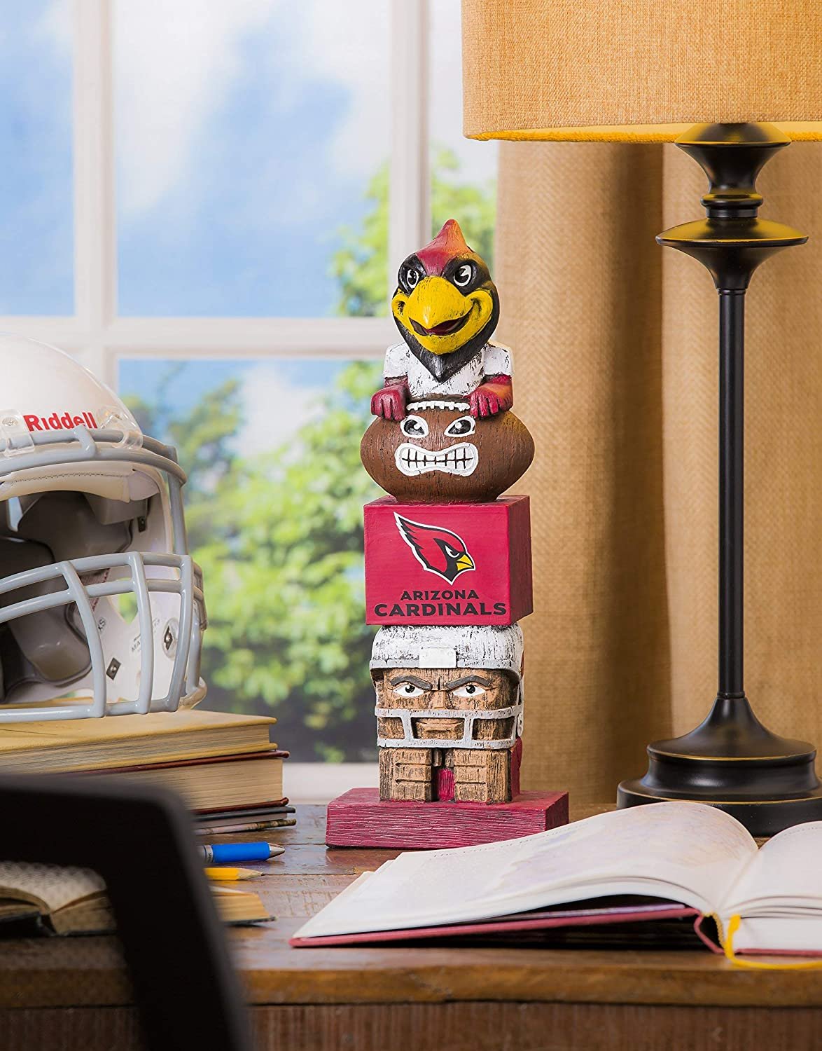 Arizona Cardinals 16 Inch Tiki Totem Garden Statue Resin Outdoor Decoration