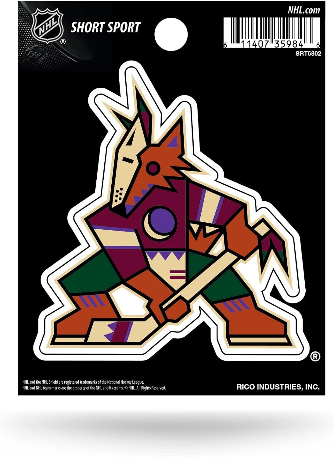 Arizona Coyotes, Kachina, 3 Inch Decal Sticker, Flat Vinyl Die Cut, Full Adhesive Backing