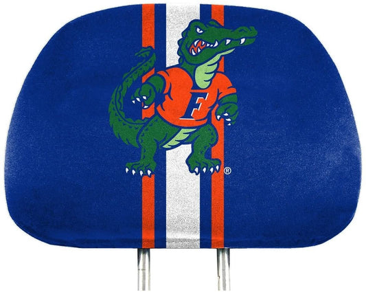 University of Florida Gators Premium Pair of Auto Head Rest Covers, Full Color Printed, Elastic, 10x14 Inch