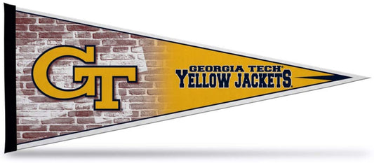 Georgia Tech Yellow Jackets Soft Felt Pennant, Primary Design, 12x30 Inch, Easy To Hang