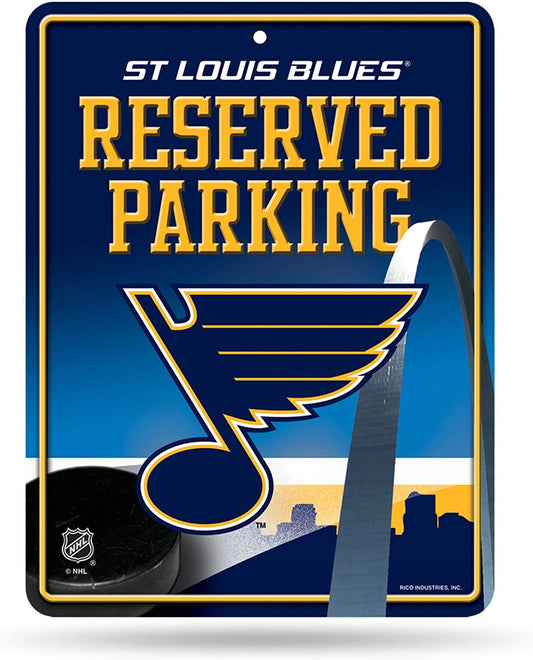 NHL St. Louis Blues 8.5-Inch by 11-Inch Metal Parking Sign Décor