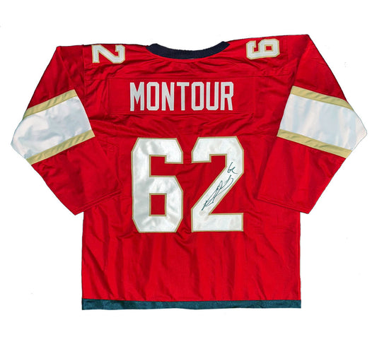 Brandon Montour Stanley Cup Autographed Custom Florida Panthers Red Jersey COA!