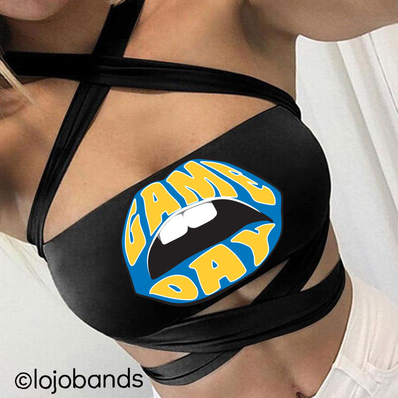Game Day Lips Black Multiway Bandeau
