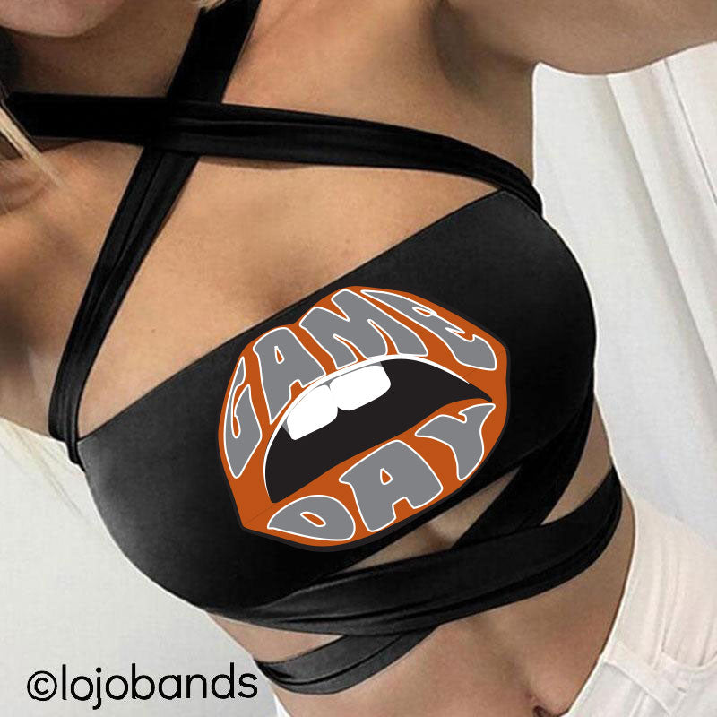 Game Day Lips Black Multiway Bandeau