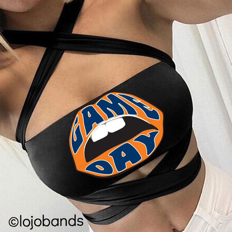 Game Day Lips Black Multiway Bandeau