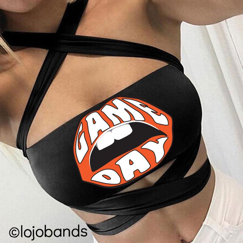 Game Day Lips Black Multiway Bandeau