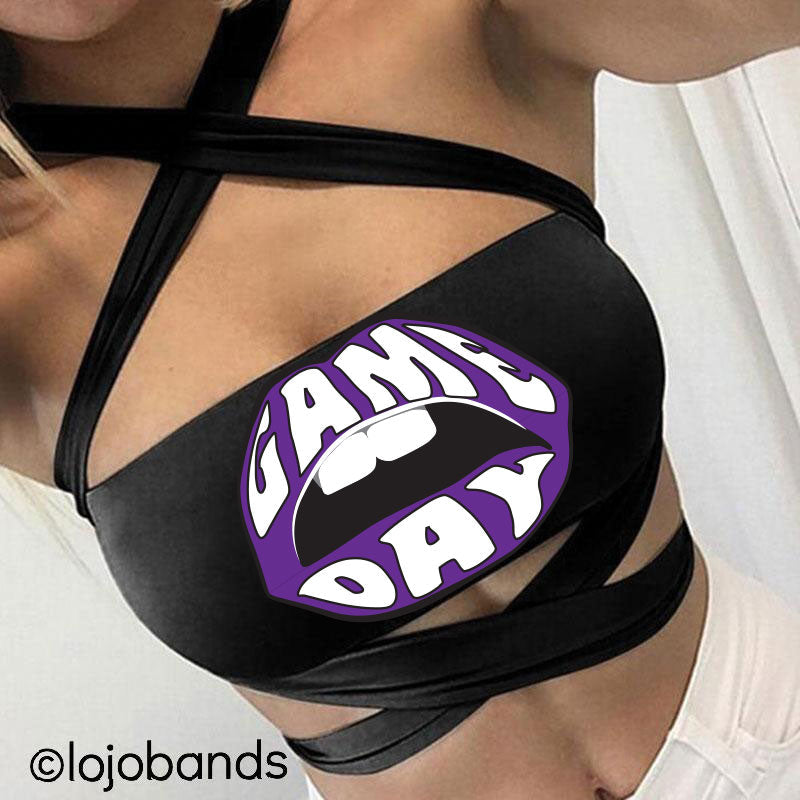 Game Day Lips Black Multiway Bandeau