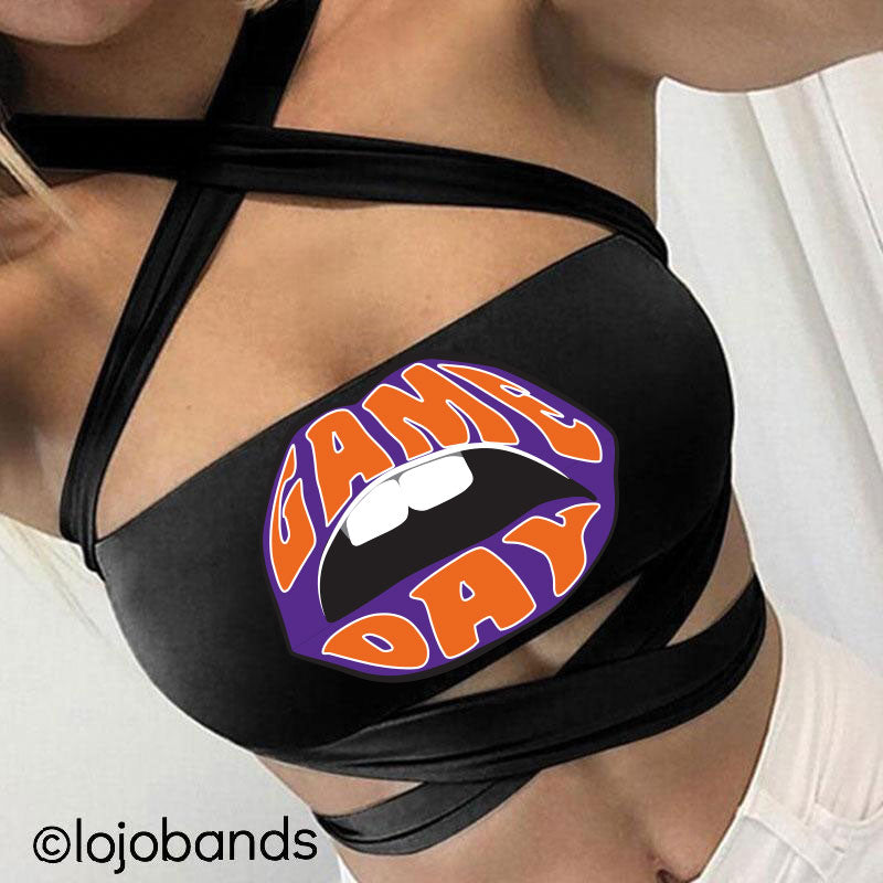 Game Day Lips Black Multiway Bandeau