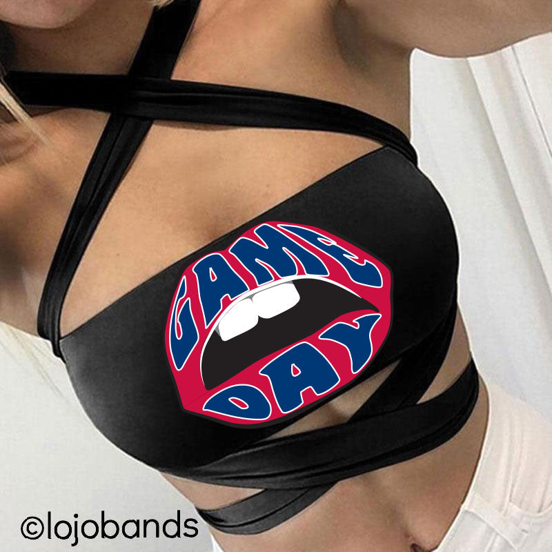 Game Day Lips Black Multiway Bandeau