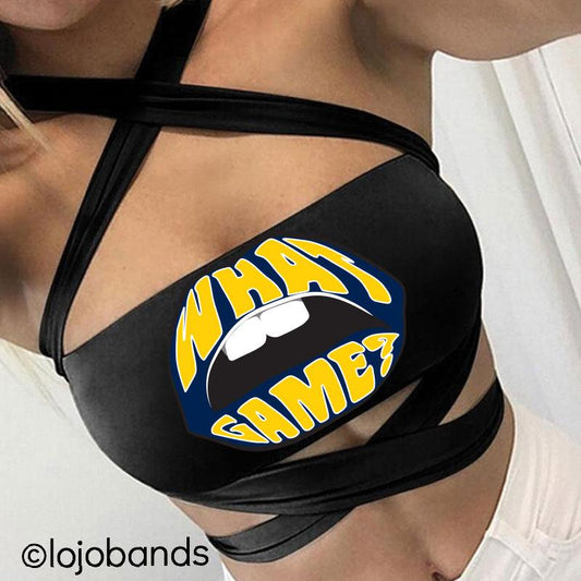Navy & Yellow What Game Black Multi Way Bandeau