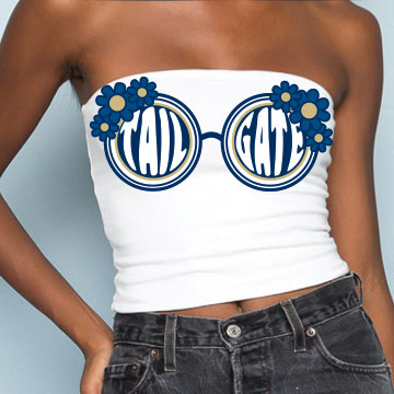 Navy & Gold Sunglasses Tube Top