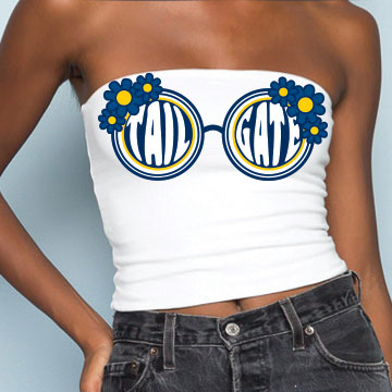 Navy & Yellow Sunglasses Tube Top