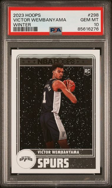 Graded 2023 Panini Hoops Victor Wembanyama #298 Winter Rookie RC Basketball Card PSA 10 Gem Mint