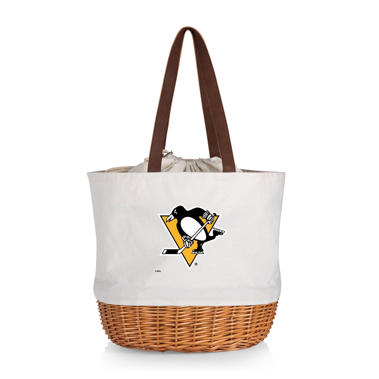 Pittsburgh Penguins - Coronado Canvas and Willow Basket Tote