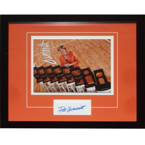 Pat Summitt Autographed Tennessee Lady Vols (Trophies) "Signature Series" Frame