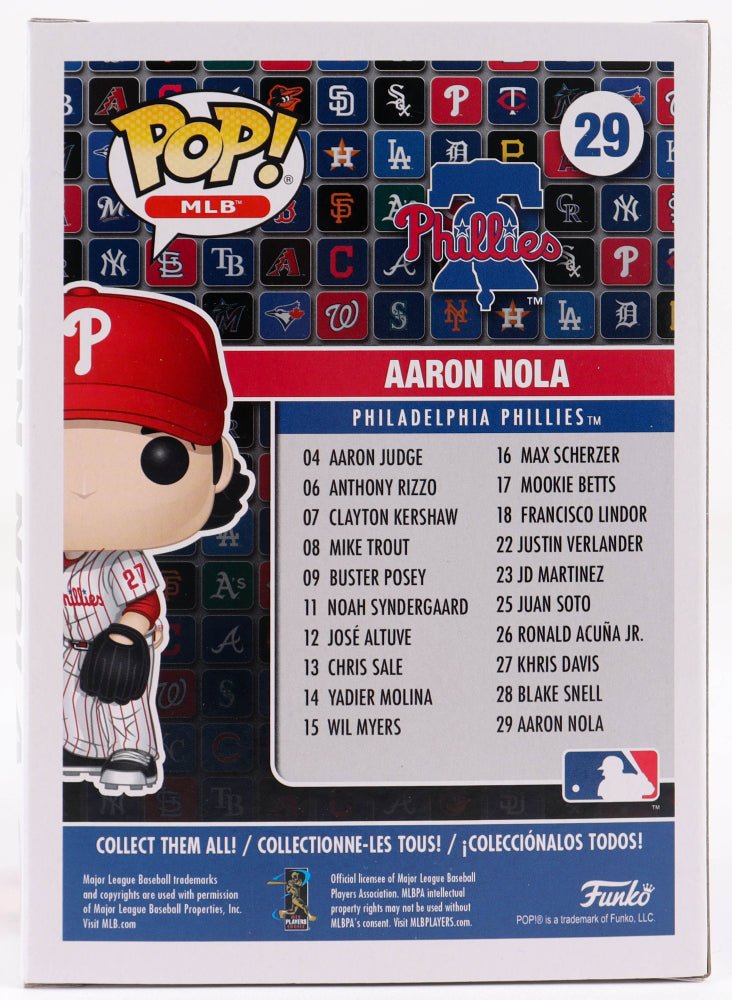 Aaron Nola Signed Phillies #29 Funko Pop! Vinyl Figure (Beckett)