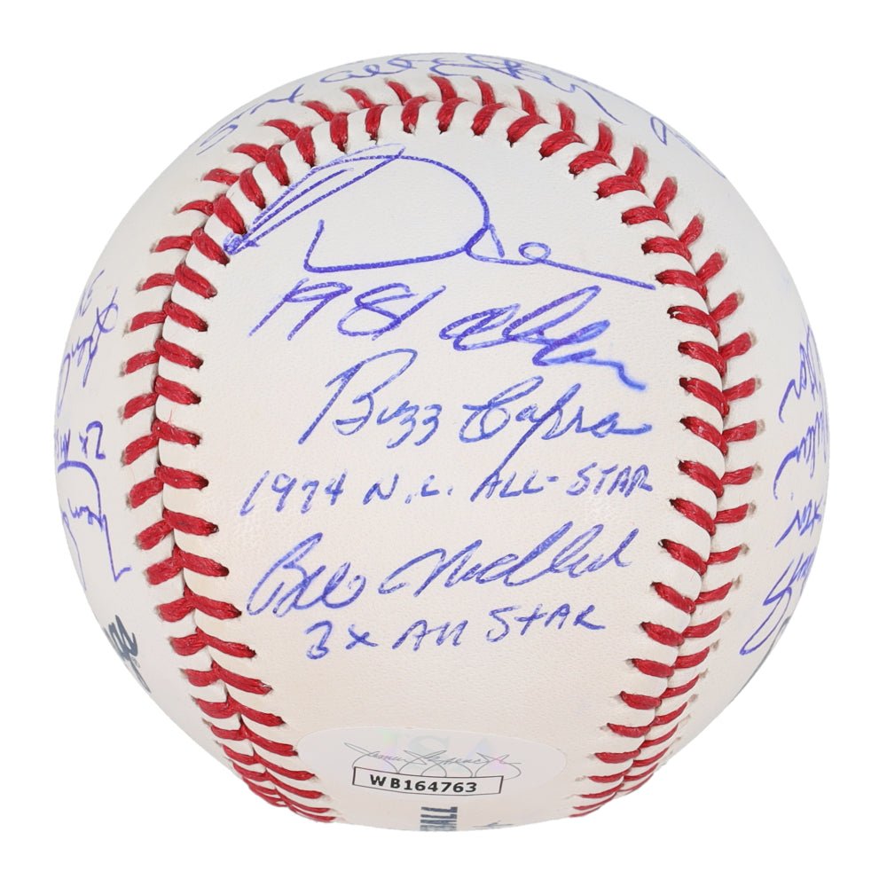 All-Star OML Baseball Signed By (10) With Bill Madlock, Benito Santiago, Doug Drabek, Jeff Burroughs With All-Star Inscriptions (JSA)