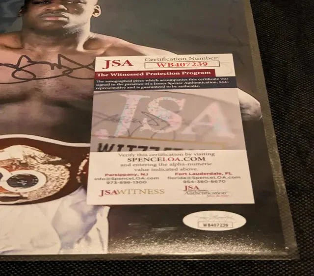 Buster Douglas autographed 8x10 photo with JSA COA /witnessed