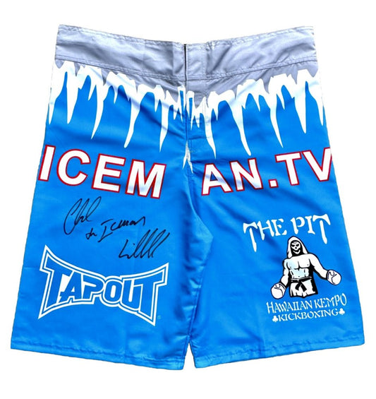 Chuck "The Iceman" Liddell Signed UFC Tapout Trunks (PSA) PSA In-The-Presence