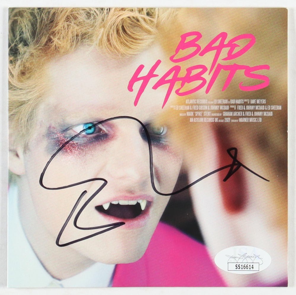 Ed Sheeran Signed "Bad Habits" CD Album With Disc (JSA)