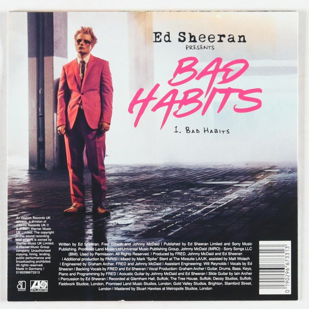 Ed Sheeran Signed "Bad Habits" CD Album With Disc (JSA)