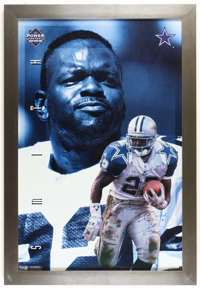 Emmitt Smith Signed Cowboys Custom Framed Poster Display (Beckett)