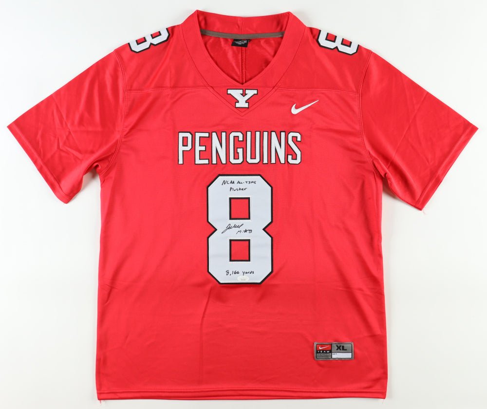 Jaleel McLaughlin Signed Jersey Inscribed "NCAA All-Time Rusher" & "8,166 Yards" (JSA) Youngstown State Penguins