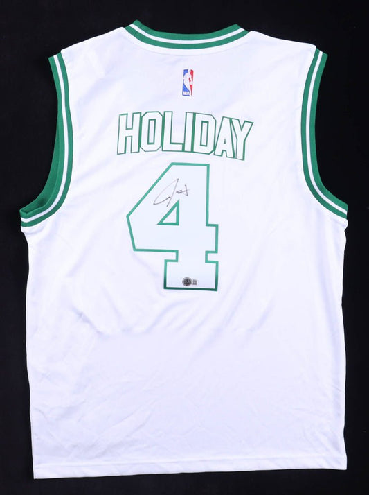 Jrue Holiday Signed Jersey (Beckett) Boston Celtics