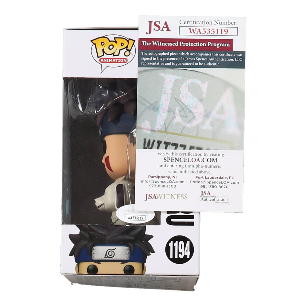 Kyle Hebert Signed "Naruto Shippuden" #1194 Kiba with Akamaru Funko Pop! Vinyl Figure (JSA)