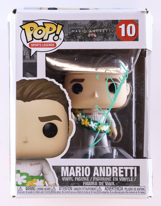 Mario Andretti Signed #10 Mario Andretti Funko Pop! Vinyl Figure (PSA)