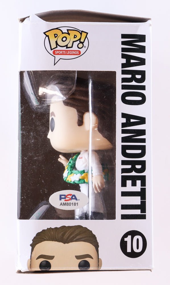 Mario Andretti Signed #10 Mario Andretti Funko Pop! Vinyl Figure (PSA)