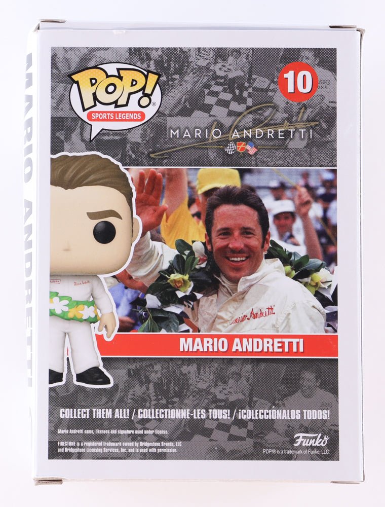Mario Andretti Signed #10 Mario Andretti Funko Pop! Vinyl Figure (PSA)