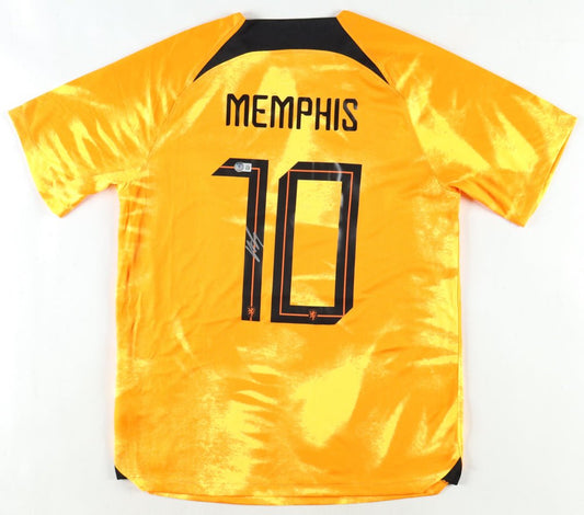 Memphis Depay Signed Netherlands Nike Jersey (Beckett)
