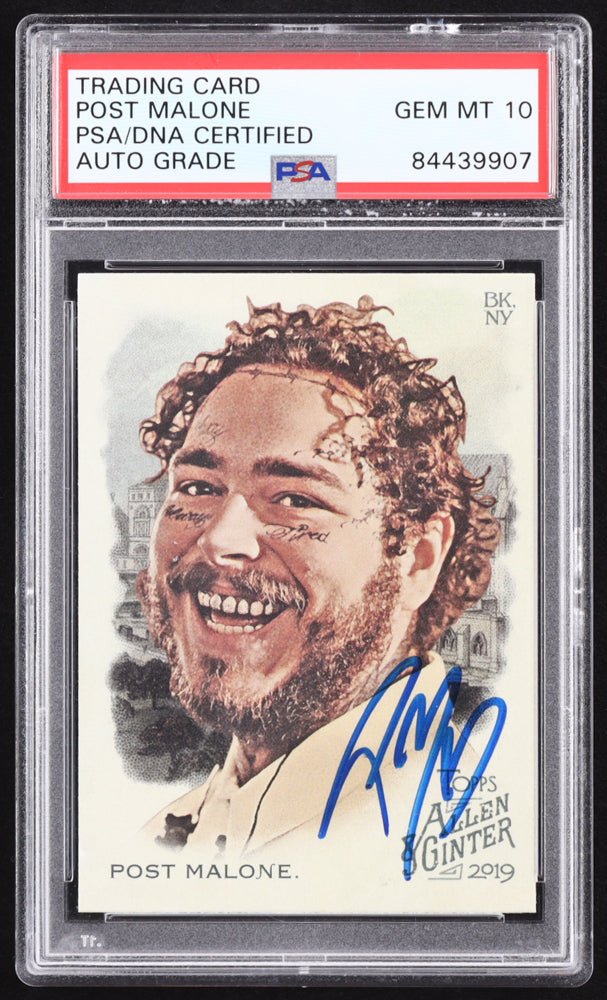 Post Malone Signed 2019 Topps Allen and Ginter #176 (PSA | Autograph Grade 10)