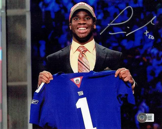 Prince Amuckamara New York Giants Autographed 8x10 Photo Beckett Holo