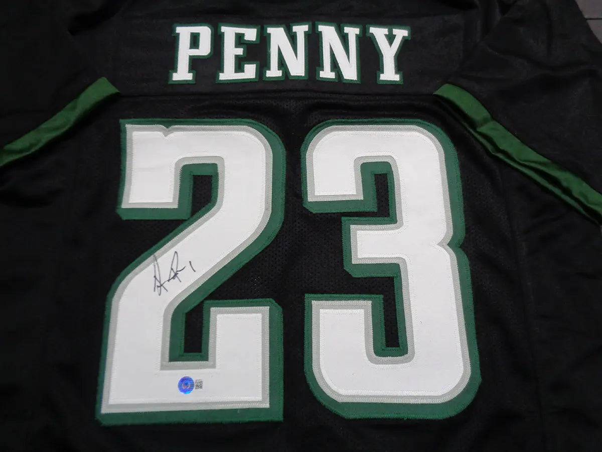 Rashaad Penny Philadelphia Eagles Autographed Custom Football Jersey Beckett Hologram