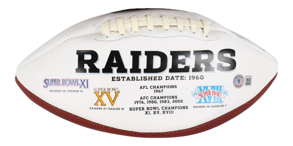 Shane Lechler Signed Raiders Logo Football (Beckett)