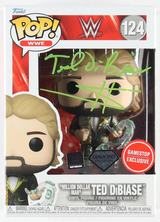Ted DiBiase Signed "WWE" #124 "Million Dollar Man" Ted DiBiase Funko Pop! Vinyl Figure (JSA)