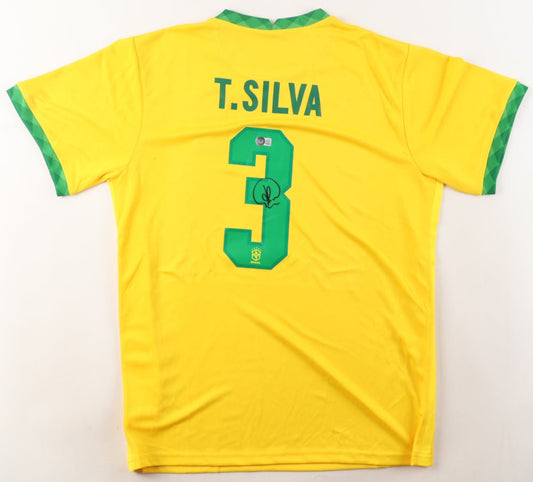 Thiago Silva Signed Jersey XL (Beckett) Brazil National Team
