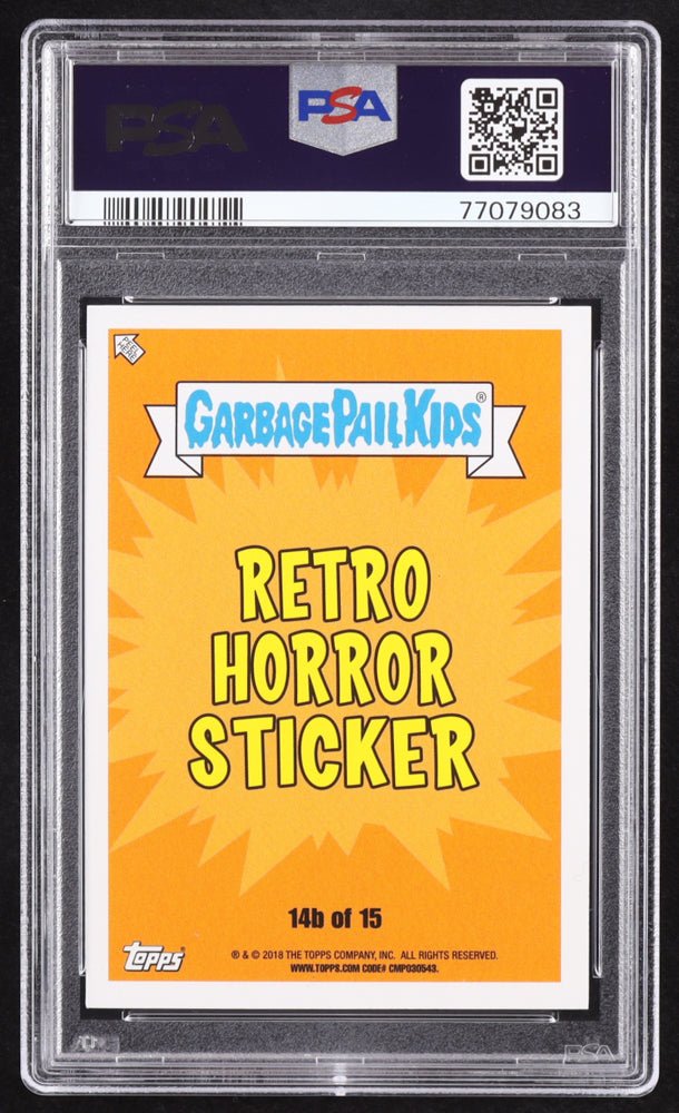 Tim Curry Signed 2018 Topps Garbage Pail Kids Oh The Horror-ible! #RH14b Lars of Darkness (PSA 9 | Auto 10)