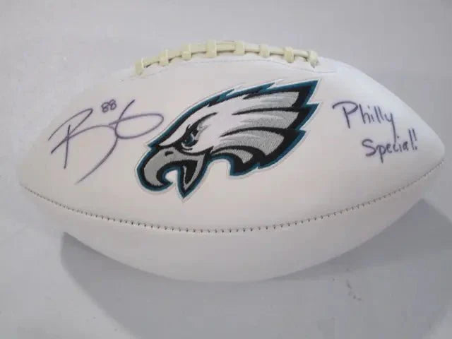 Trey Burton of the Philadelphia Eagles signed autographed logo football JSA COA 509