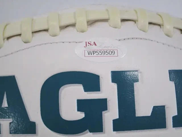 Trey Burton of the Philadelphia Eagles signed autographed logo football JSA COA 509