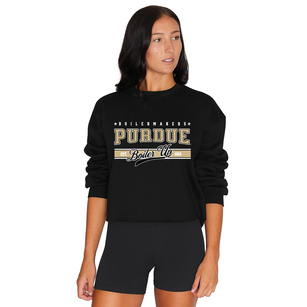 Purdue Black Crewneck