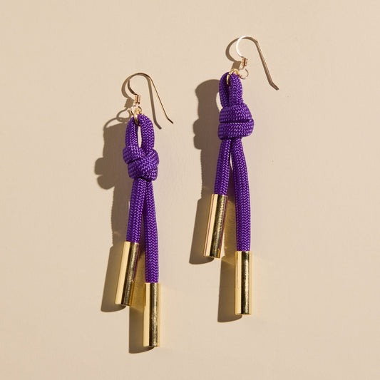 Purple Denver Cord Earring