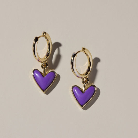 Purple Stone Sweetheart Huggies