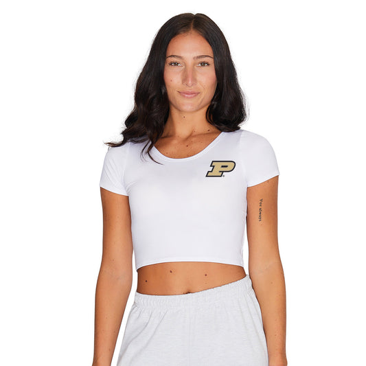 Purdue White Babydoll Tee