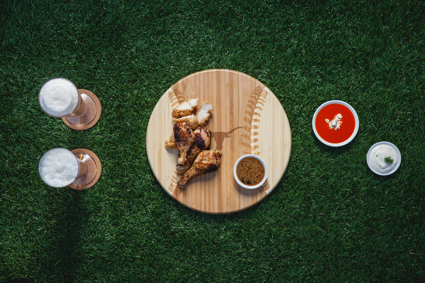 Texas Longhorns - Home Run! Baseball Cutting Board & Serving Tray